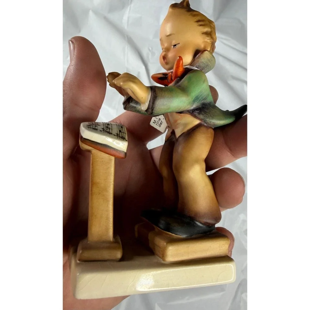Goebel Hummel Figurines Happy Traveler 109 & Band Leader 129 W Germany Lot of 2